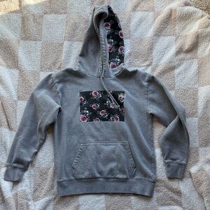 Vans Gray Hoodie with Floral Design